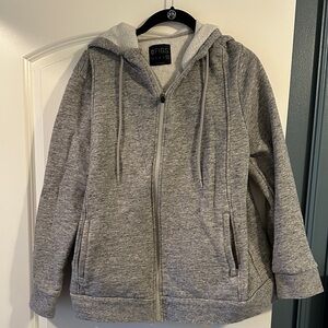 Figs Heather Gray Zip-Up Jacket